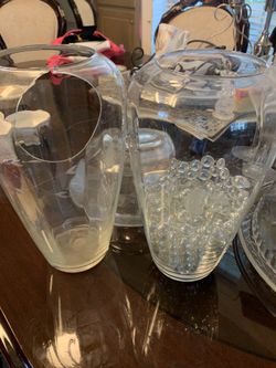2 princess house crystal flower bases