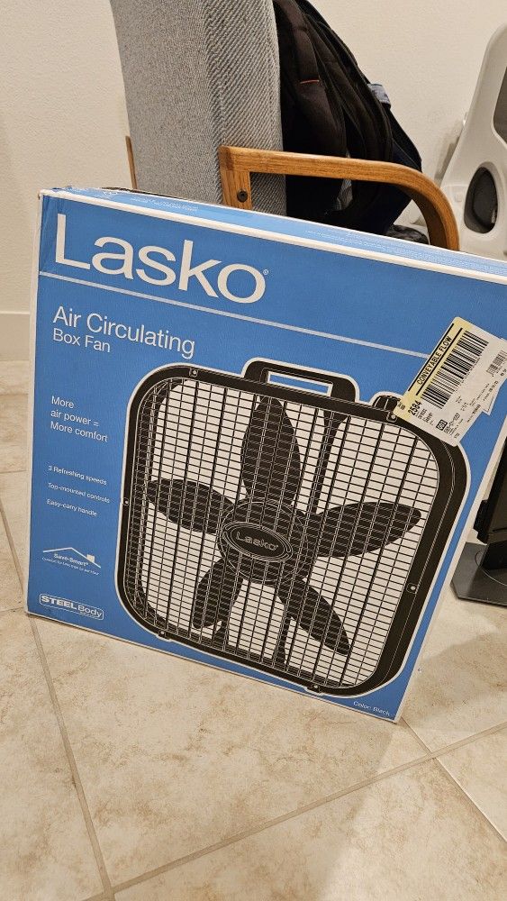 Lasko Air Circulating Box Fan - Black