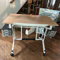 Drafting Table With Side Drawers