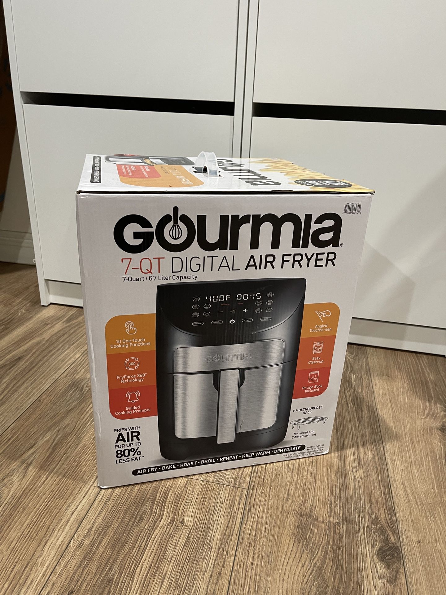 Gourmia 7-Quart Digital Air Fryer GAF798 - 10 in One Touch Cooking  Functions 