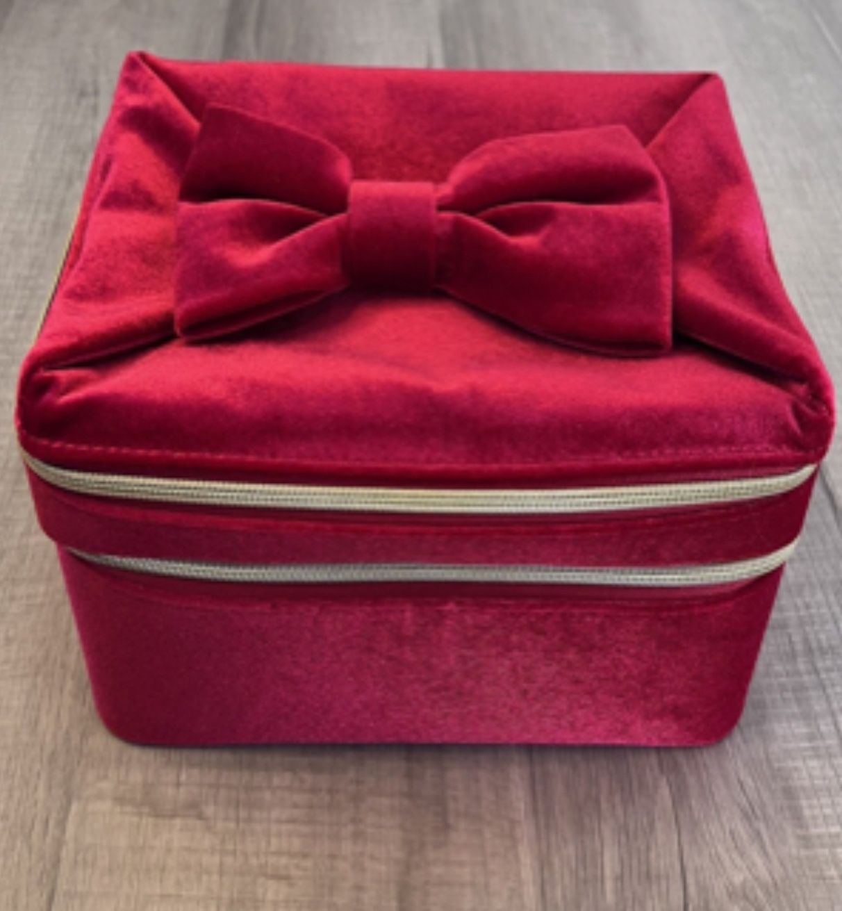 NEW Estee Lauder Makeup Cosmetic Bag TRAIN CASE RED Velvet 2024