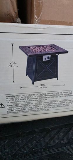 Outdoor Propane Fire Pit Table