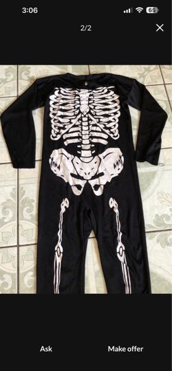 LIKE NEW SKELETON COSTUME FOR GIRLS SIZE 8/10