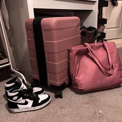 Pink Luggage Set, Suitcase & Carry on tote bag Travel bags 