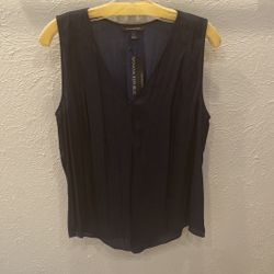 NWT BANANA REPUBLIC silk tank top NAVY