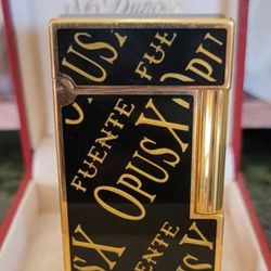 S.T. DUPONT OPUS X FUENTE LIMITED EDITION LIGHTER CHINESE LACQUER BLACK GOLD RED