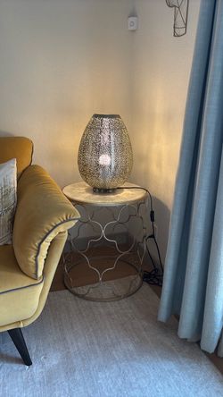Moroccan Style Pierced Metal Table Lamp