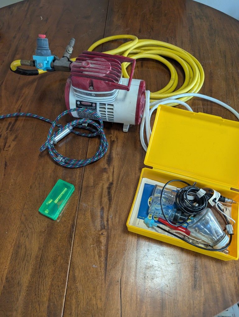 Household Compressor And Paint Supplies