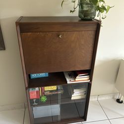 Wood Secretary Desk/cabinet (slim)