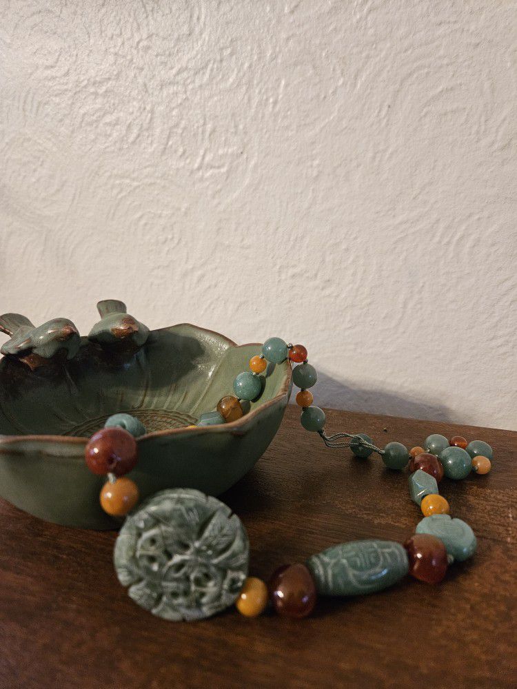 Jadeite Beaded Necklace 