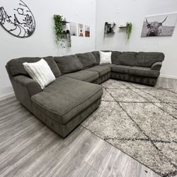 Grey Sectional Couch - Free Delivery 