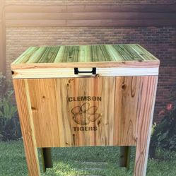 Custom Handcrafted Clemson Cedar Cooler