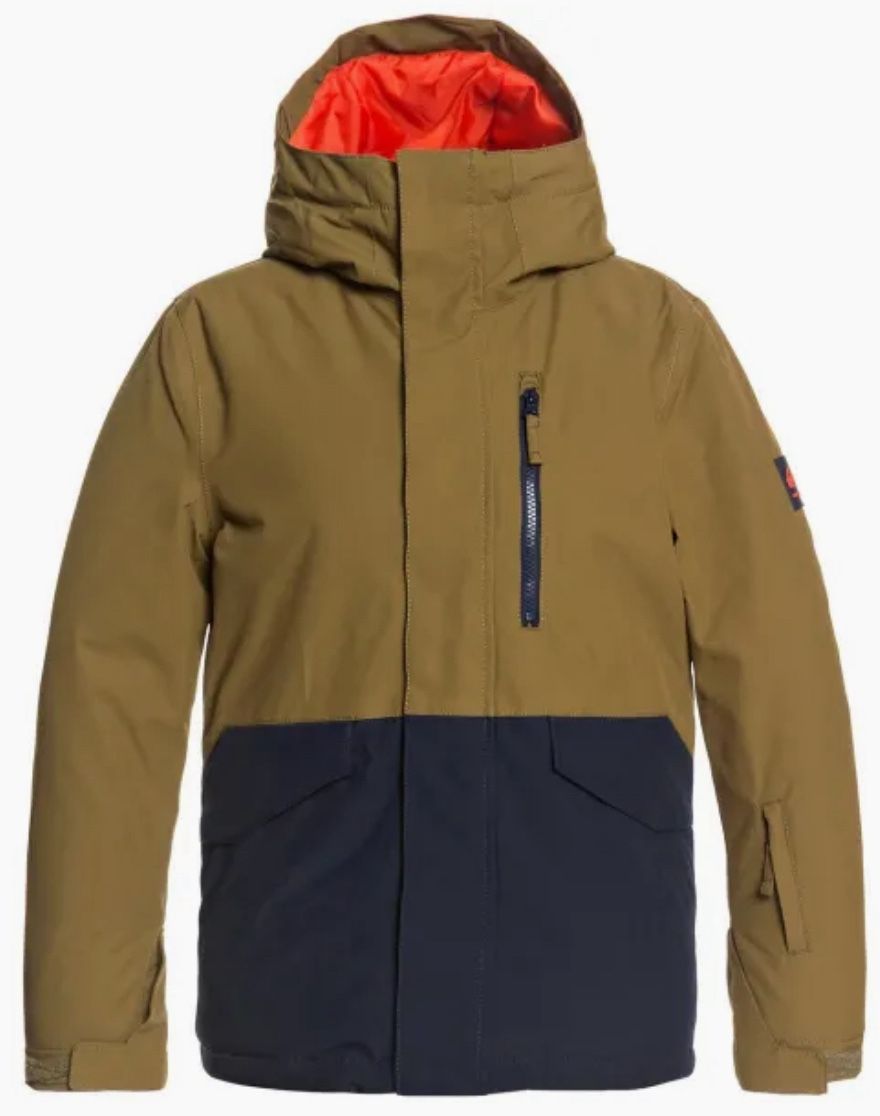 Quiksilver Mission Solid Youth JK Ski/Snowboard Jacket - Military Olive