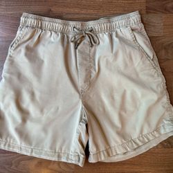 American Eagle Flex Lived In Trekker Shorts Khaki Beige Pull On Mens SML