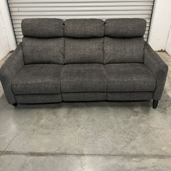 Gray 3-seater power reclining sofa