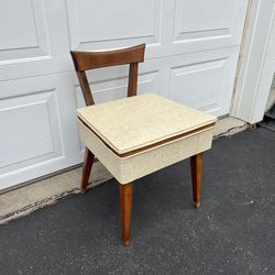 Mid-Century Modern Chair - Sewing Chair With Storage