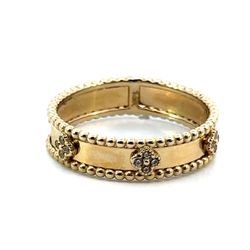 Woman’s Ladies 14k Yellow Gold CZ Clover Band Ring Size 9 GP3115474
