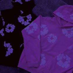 DENIM TEAR HOODIES 