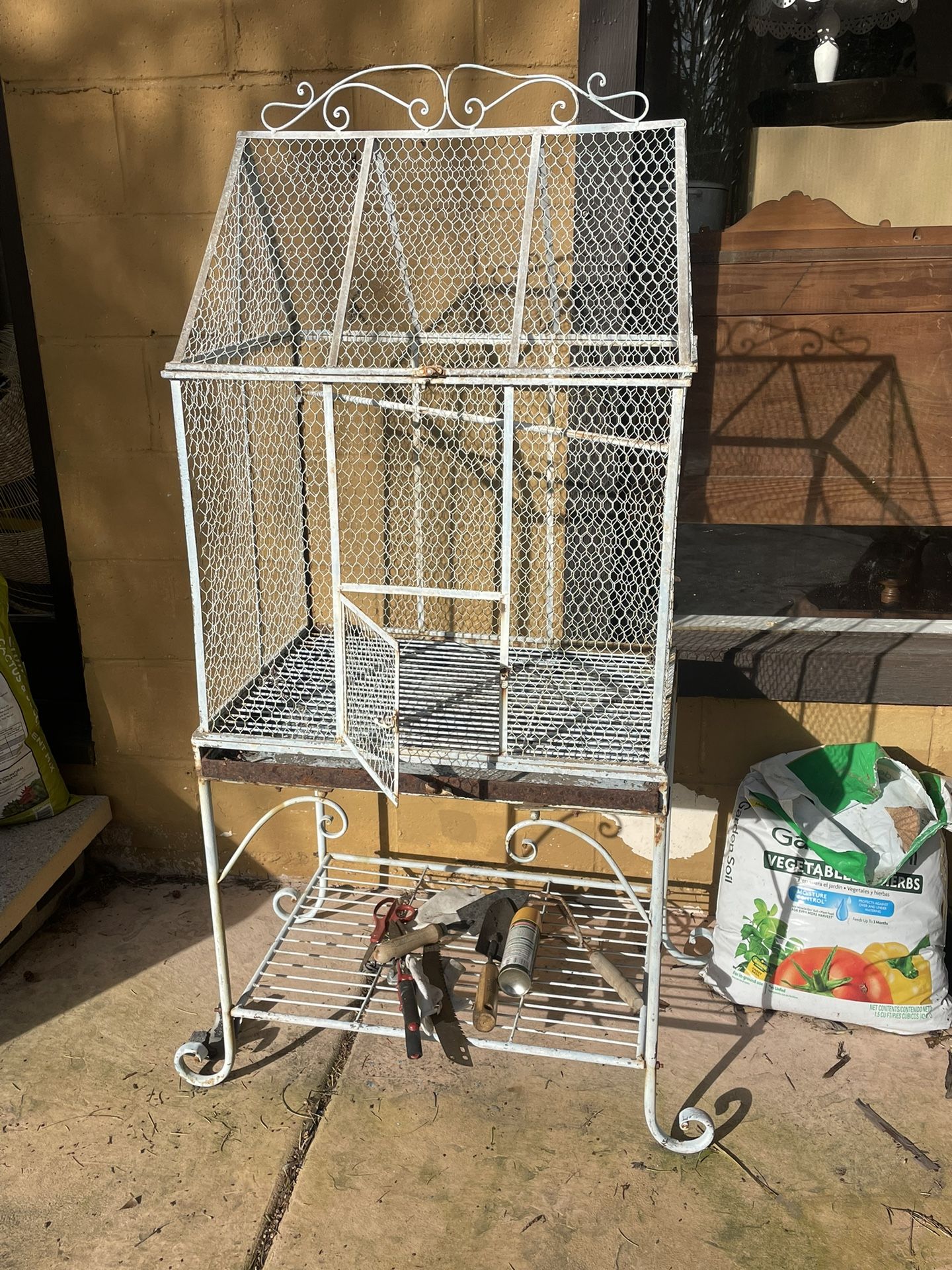 Vintage metal bird Cage