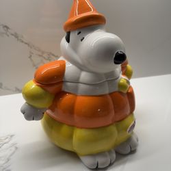 NEW Peanuts Snoopy and Woodstock Halloween/ Fall Puffy Jacket Cookie Jar