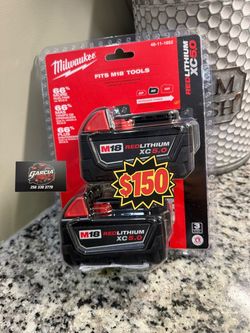 (2) Milwaukee 5.0 batteries