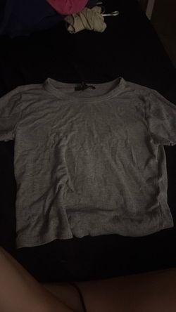grey crop top forever21 size m