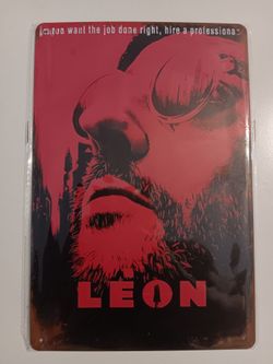 Leon The Professional Movie Metal Poster Vintage Style Tin Sign 7.87"×11.8"