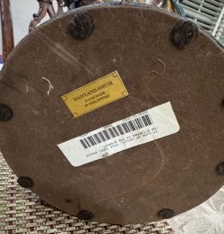 Maitland-Smith Brown/Amber Table Lamp Round Globe Shade Inline Switch