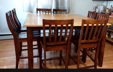 Counter Height Dining Table with 8 Chairs