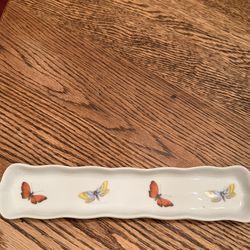 Limoges Butterfly Mint Tray France Trinket Dish