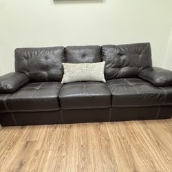 Brown Leather Sofa