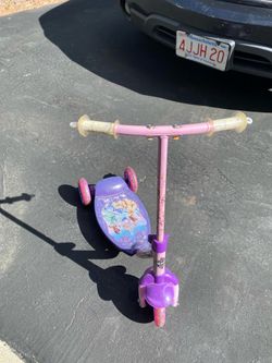 Scooter with helmet