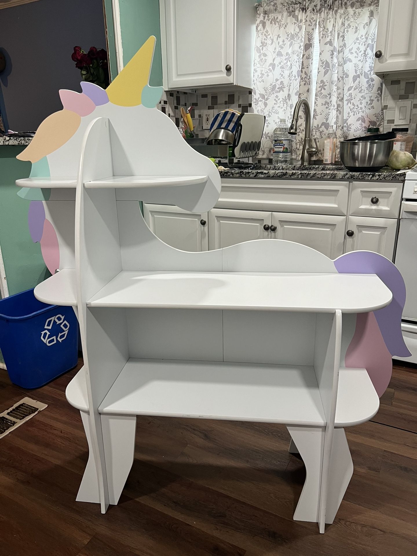 Unicorn Made Of Wood Shelf