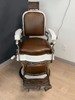 Antique Koken Barber Chair (1920s) – Porcelain & Cast Iron – Cash or Trade for Gold/Valuables