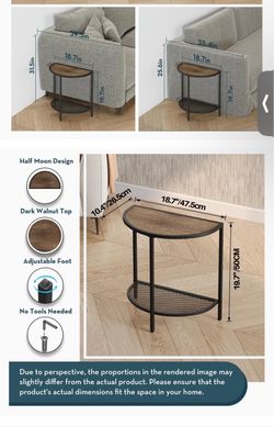 Half moon side table