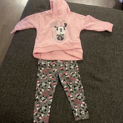 Disney Minnie Mouse Mickey Mouse Fleece Hoodie and Leggings