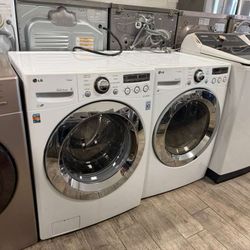 Lg washer and dryer set electric with warranty