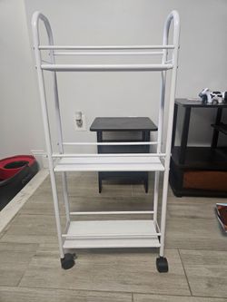 White Rolling Cart