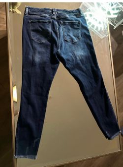 Women’s Distressed Skinny Jeans Dark Wash High Rise Stretch Denim Pants