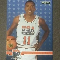 1994 Skybox Isiah Thomas USA International #48 Hof Hall Of Fame Magic Johnson On Basketball Card Vintage Collectible Trading NBA Sports