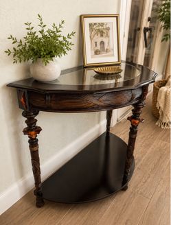 Half Moon Demilune Hallway Entryway Console Table