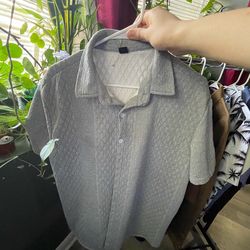 Grey Button Up