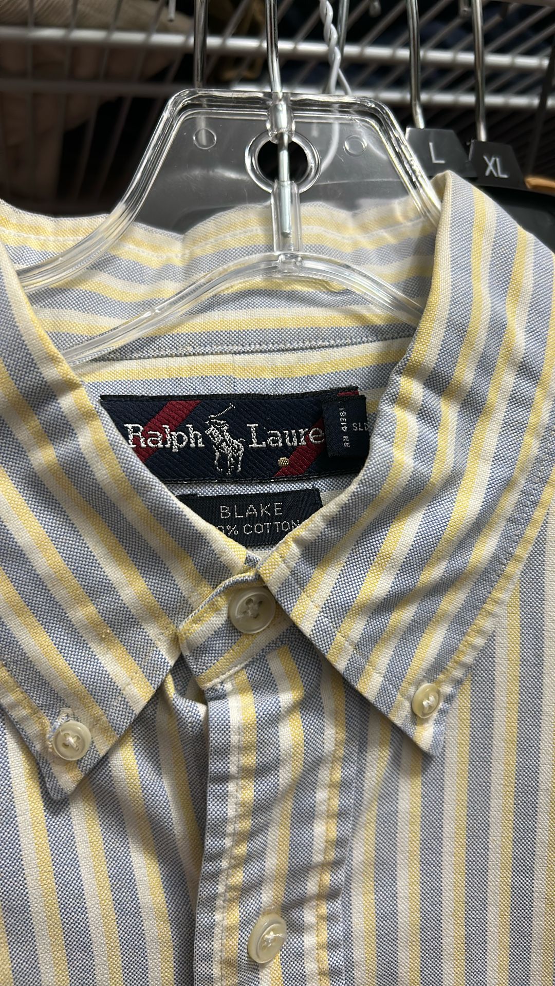 Ralph Lauren Polo Men’s Size Large Button Down Shirt Sleeve Dress Casual Shirt