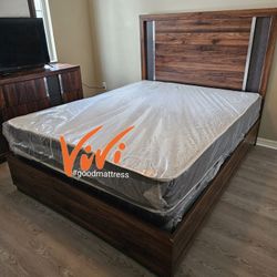 QUEEN MATTRESS WITH BOX SPRING 2PC. BED FRAME ISN'T AVAILABLE