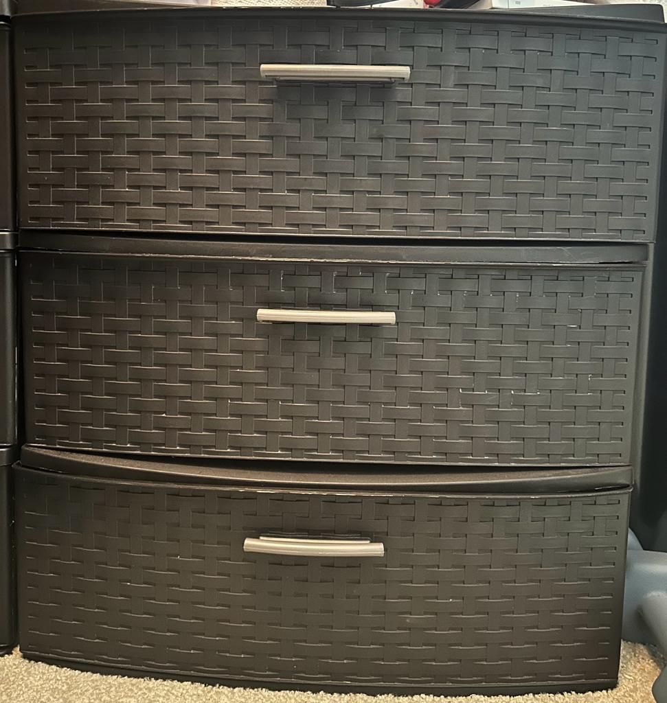 Sterilite 3 Drawer Wide Weave Tower Espresso