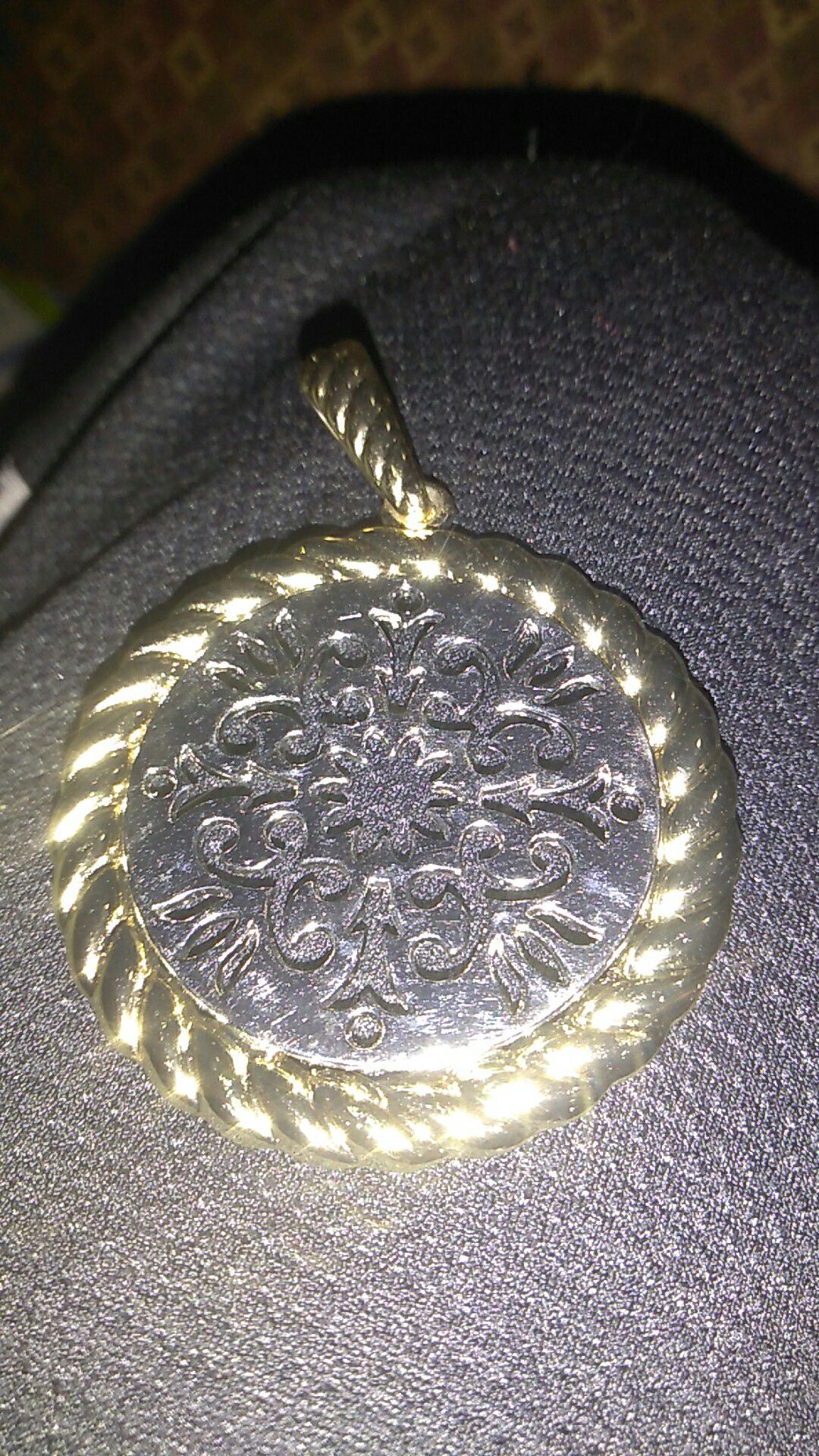 Silver and Gold Medallion Pendant