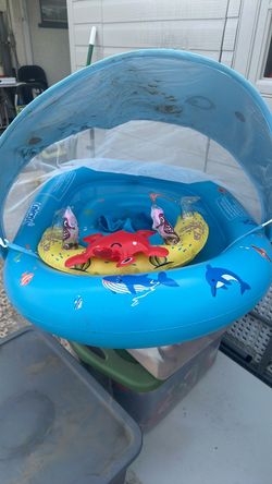 Baby Inflatable Pool Float with Canopy