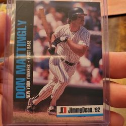 Don Mattingly 2 '92 Jimmy Dean Stars Of Baseball Cards 