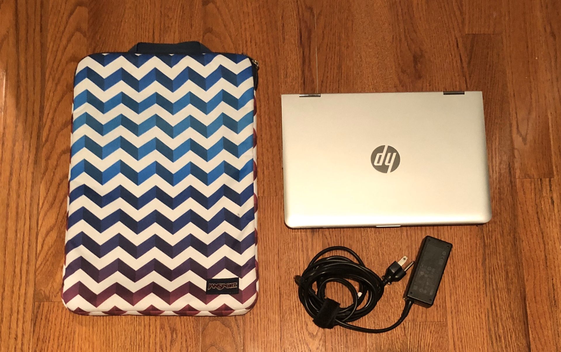 HP Pavilion x360 - 11m-ad113dx & Charger with JanSport 15” Laptop Sleeve Colored JS00T45E