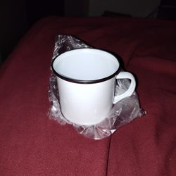 New White Stainless Steel Cup